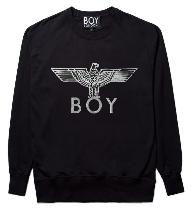 BOY London - Black/Silver Boy Eagle Sweater | HBX - Globally