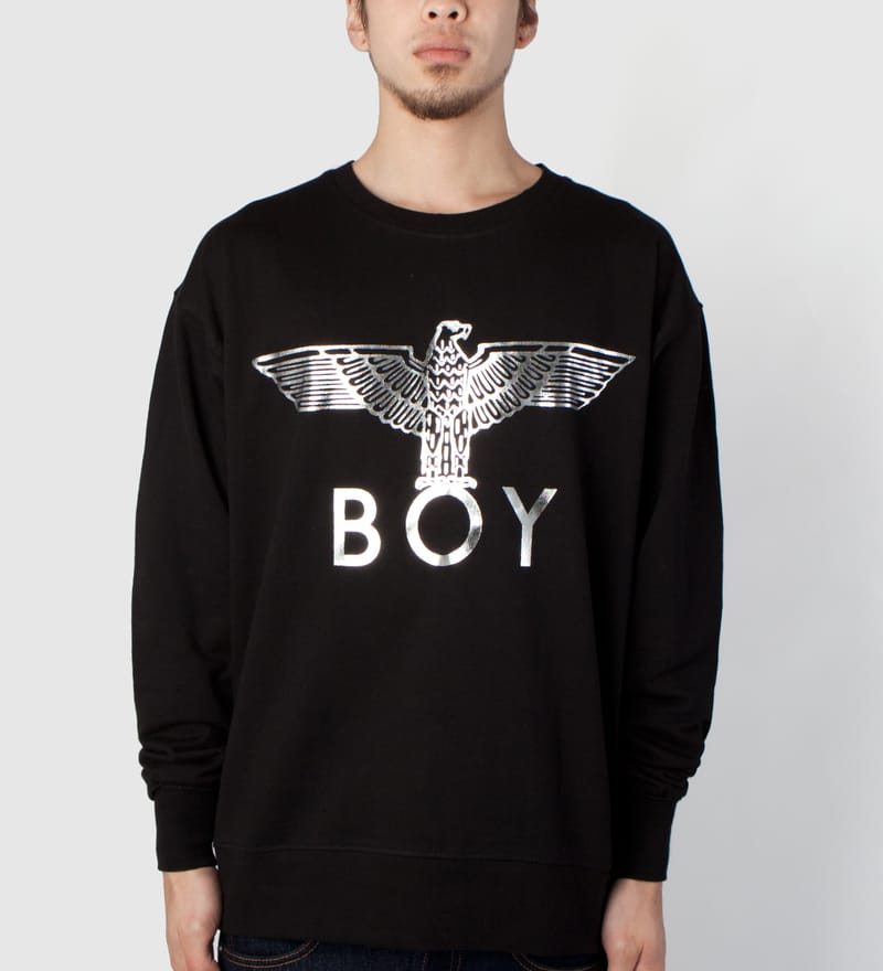 BOY London - Black/Silver Boy Eagle Sweater | HBX - Globally