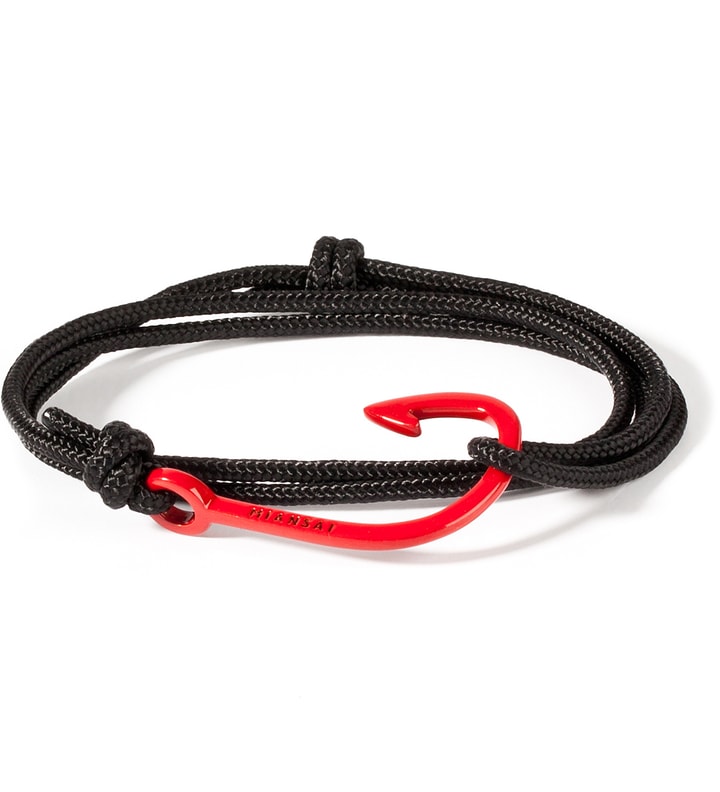 Miansai - Solid Black Red Hook Rope Bracelet | HBX