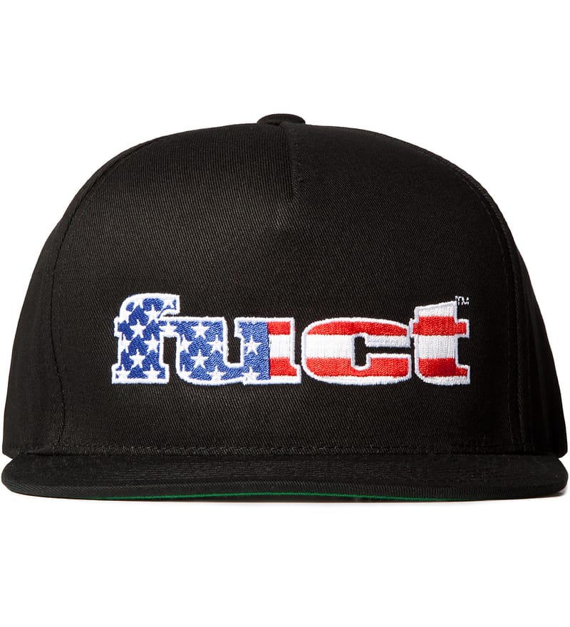 FUCT - Black OG American Flag Snapback | HBX - Globally Curated