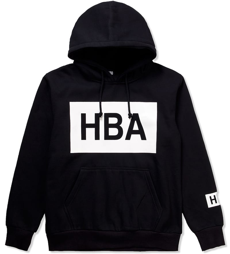 Hood By Air. Black B W Logo Hoodie HBX Globally Curated