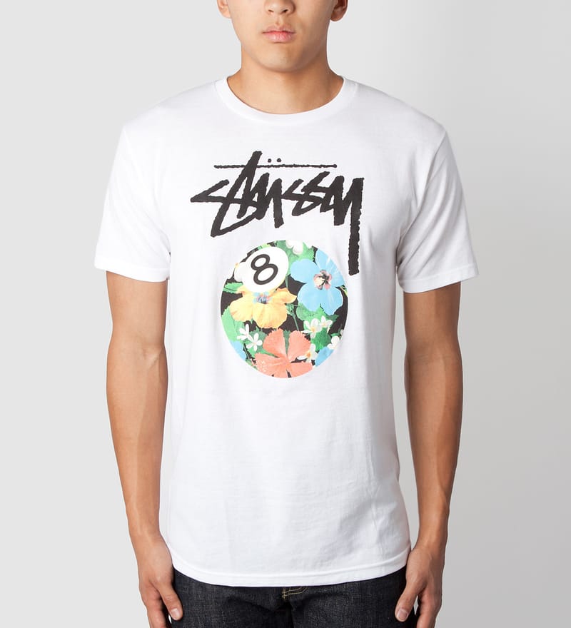 USA製☆STUSSY8ボール半袖TシャツM/110cm花柄ボタニカル黒キッズ - メルカリ