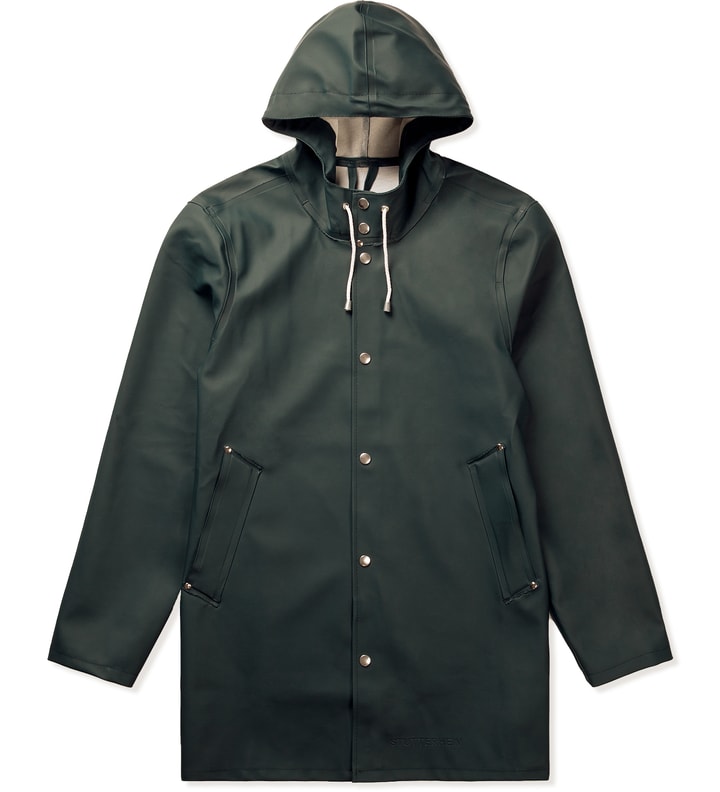 Stutterheim - Green Stockholm Raincoat | HBX - Globally Curated Fashion ...