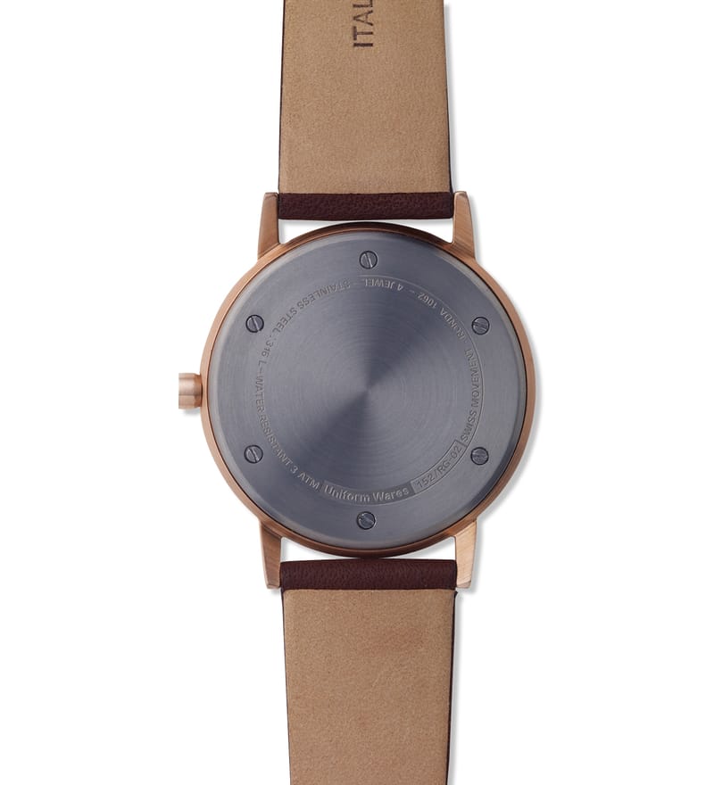 PVD Rose Gold/Walnut Cashmere Leather 152 Series Watch