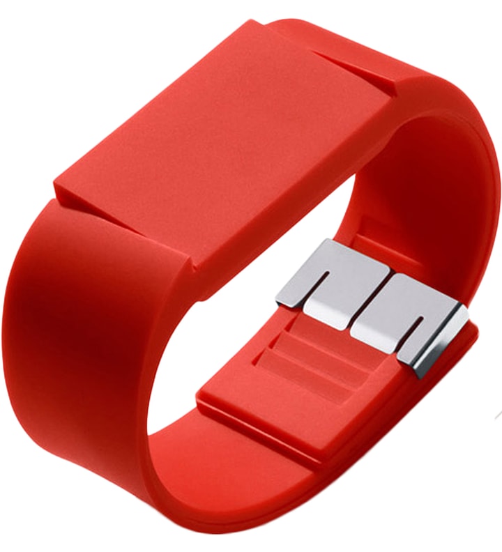 Mutewatch Poppy Red Rubber TPU Watch With Opto Electronic Display