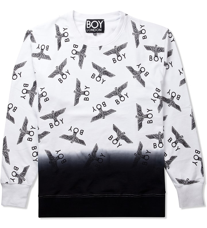 BOY London Dip Dye Boy Repeat Sweater HBX Globally Curated Fashion and Lifestyle by Hypebeast