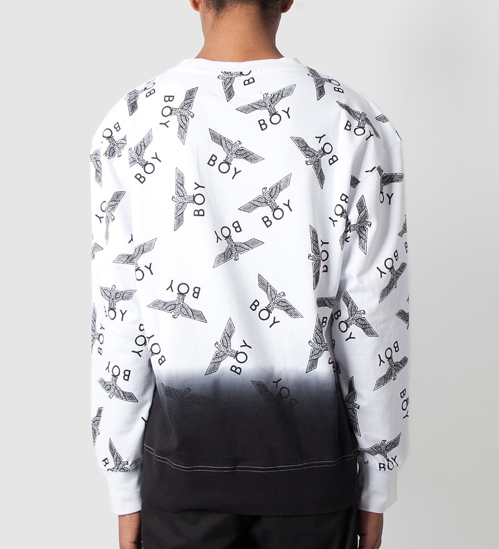 BOY London Dip Dye Boy Repeat Sweater HBX Globally Curated Fashion and Lifestyle by Hypebeast