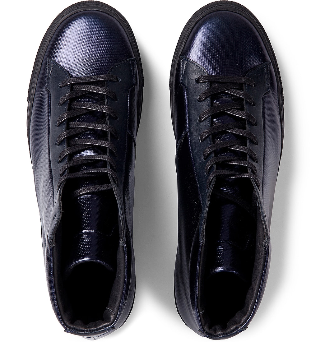 Raf Simons - Navy High Top Minimal Sneaker | HBX
