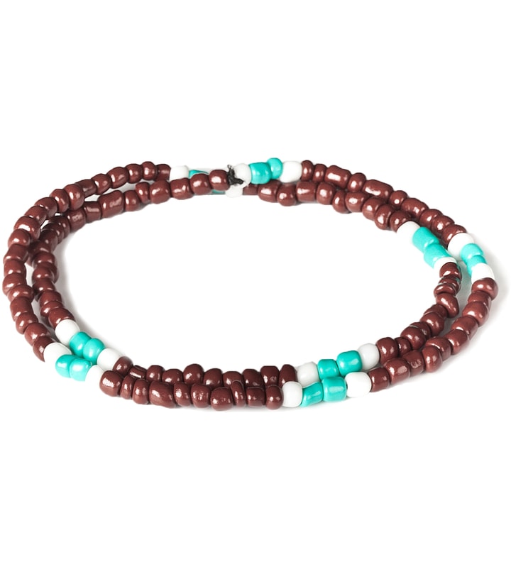Stüssy Brown Mini Bead Bracelet HBX Globally Curated Fashion and