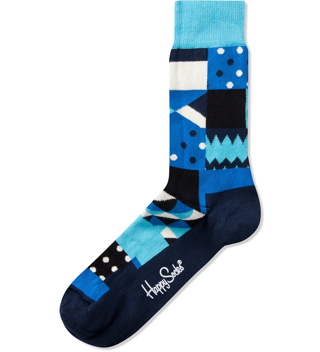 Happy Socks Navy/Multi Multi Square Sock HBX Globally Curated Fashion and Lifestyle by