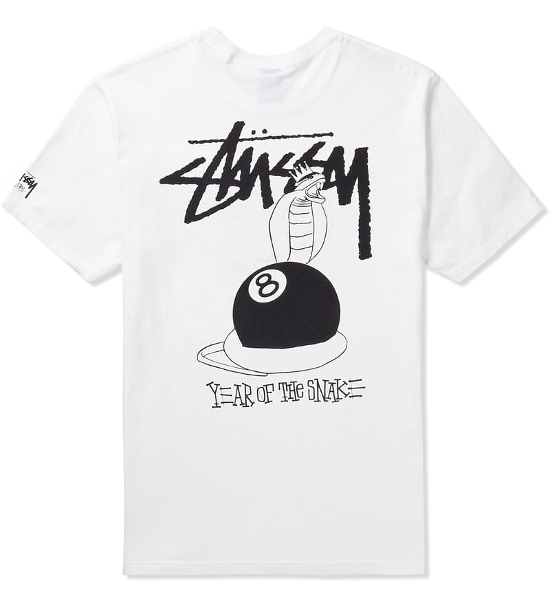 ★人気★【STUSSY】★SERPENT TE.E★Tシャツ★WHITE★ Stüssy - White 8 Ball Snake T-Shirt | HBX - Globally Curated