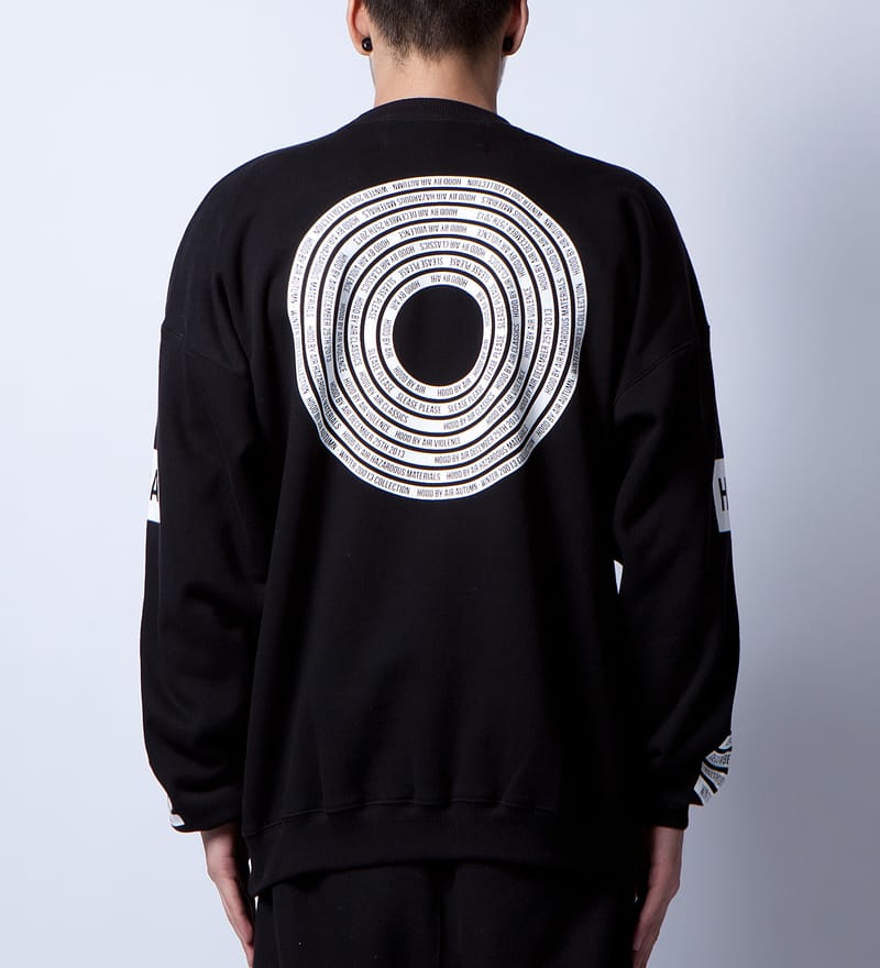 HOOD BY AIR HBA トレーナー S 黒/白 Hood By Air. - Black With White Print Target Sweater | HBX