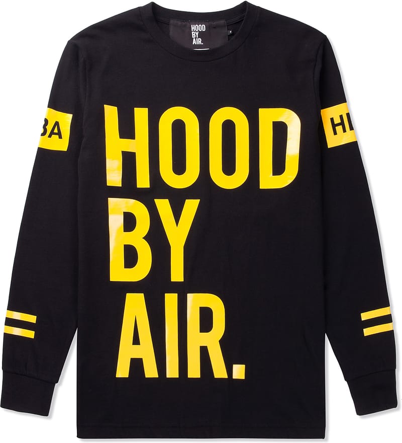 トップス HOOD BY AIR/LS shirt Hood By Air. - Natural With Green Print X-Ray L/S T-Shirt