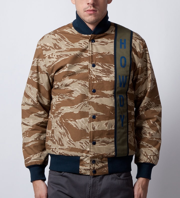 Mark McNairy - Tiger Camo Howdy Baseball Jacket | HBX - Globally ...