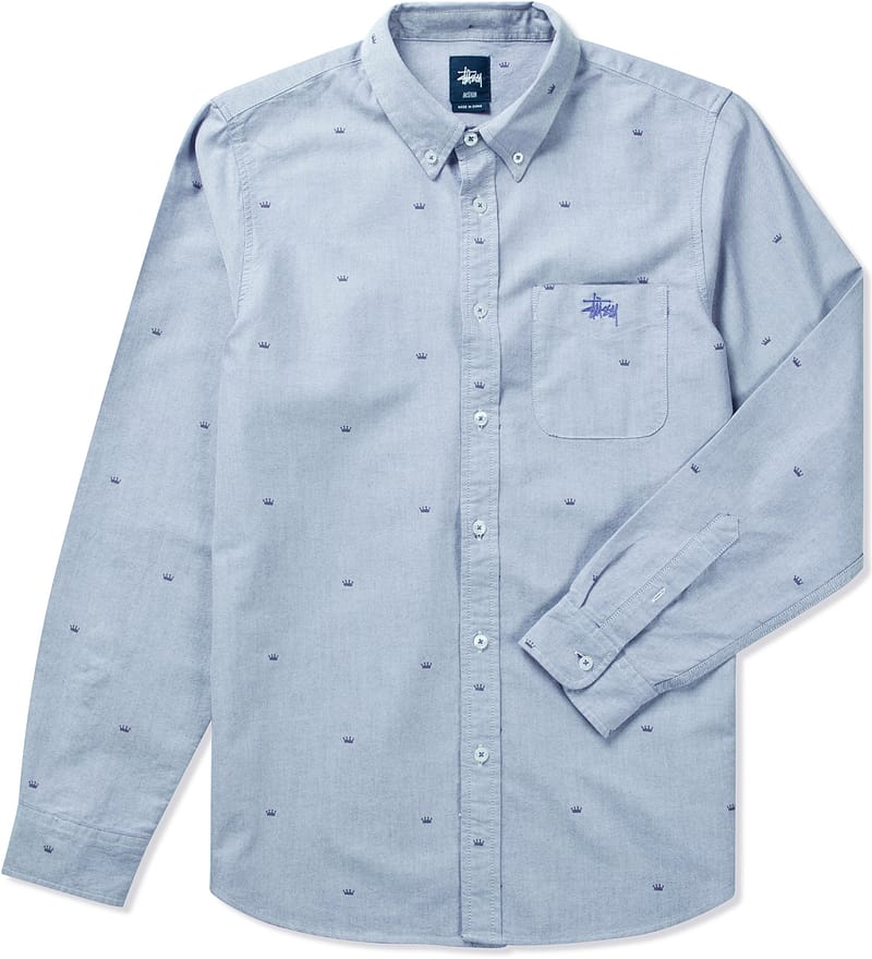 Stüssy - Light Blue Crown Oxford Shirt | HBX