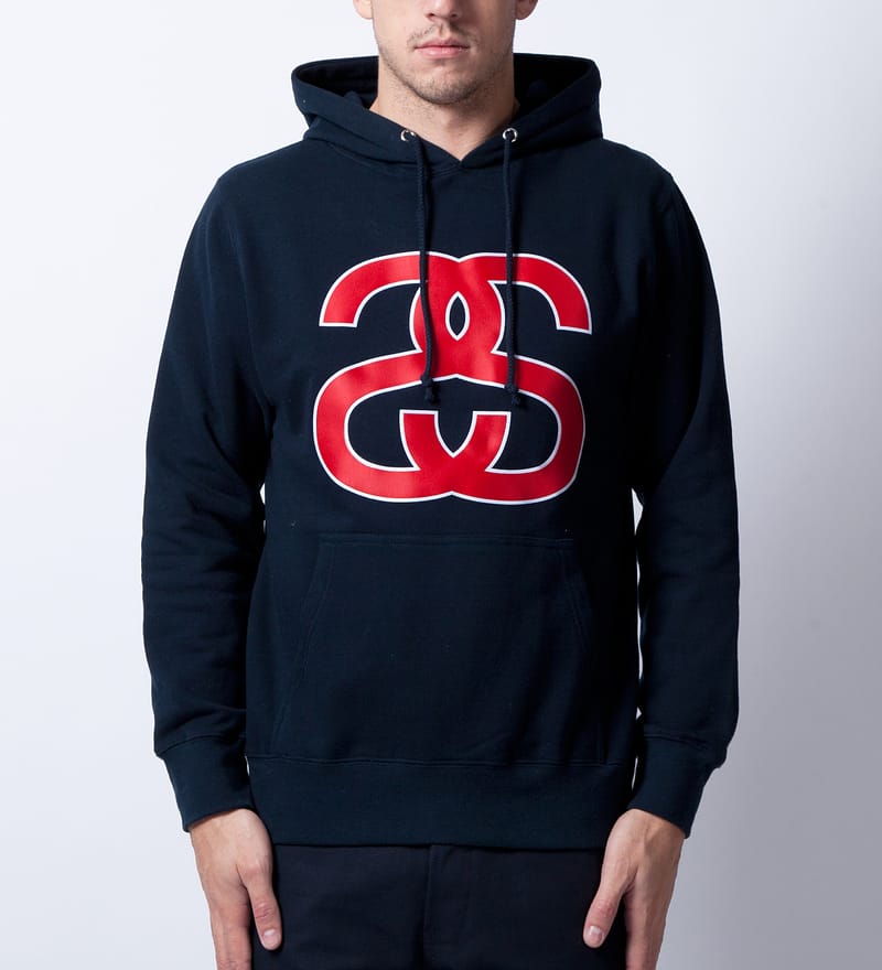 Stüssy - Navy SS Link Hoodie | HBX - Globally Curated Fashion and