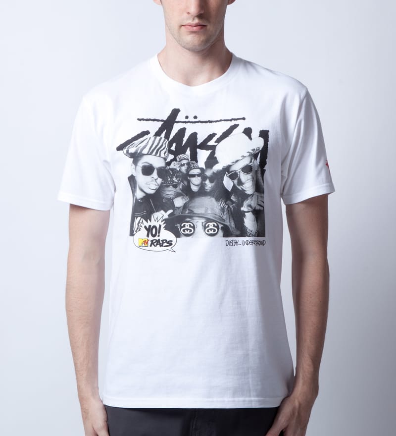 Stüssy - White Stussy X YO MTV RAPS! Digital Underground T-Shirt | HBX