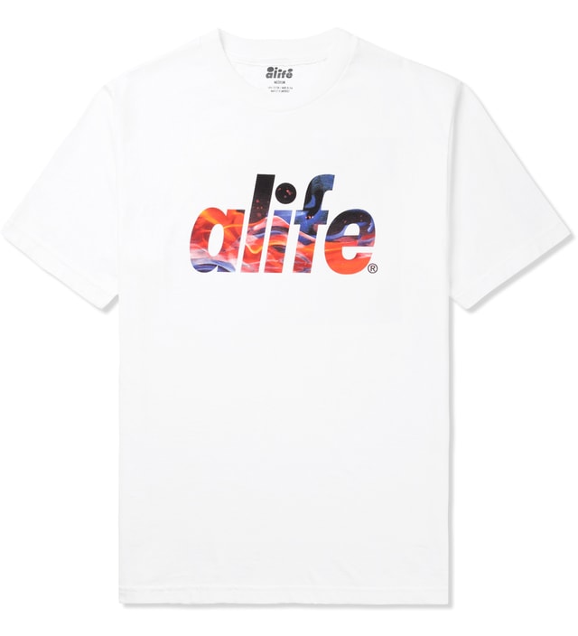 ALIFE - White Core Logo Smoke Signal T-Shirt | HBX