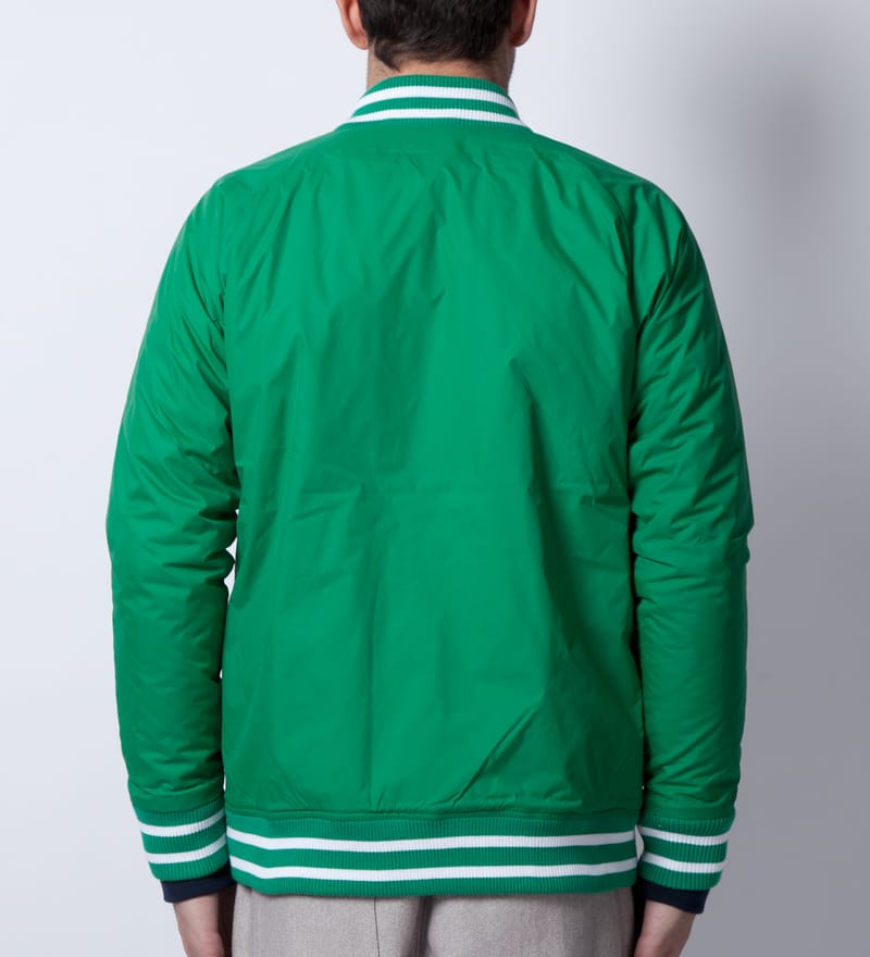 FTC - Green Nylon Varsity Jacket | HBX - Globally Curated Fashion