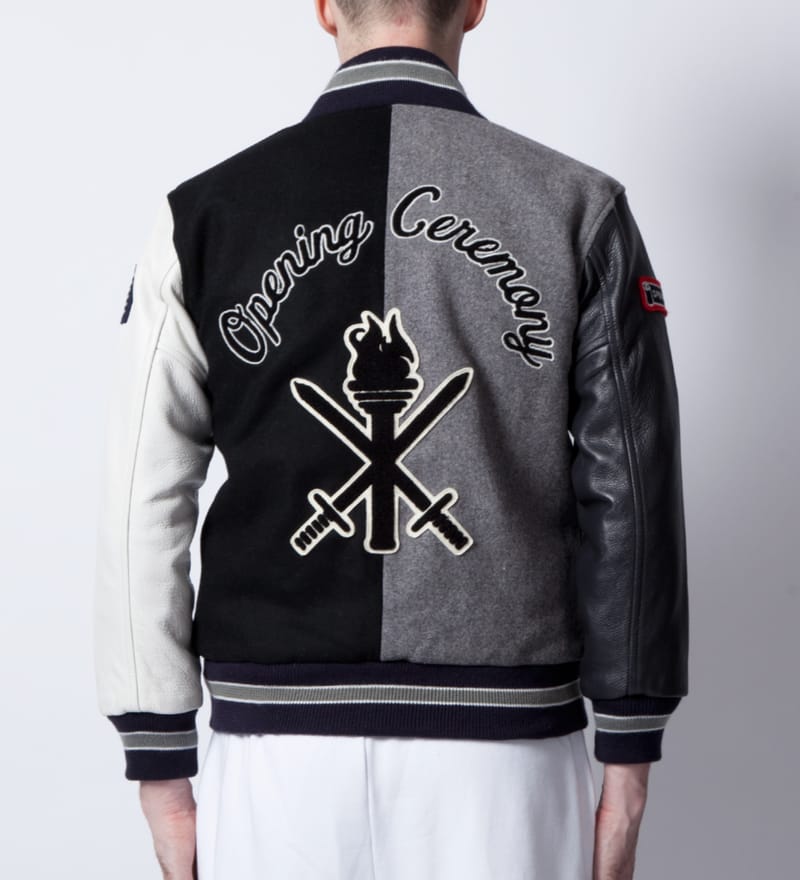Opening Ceremony - Black/White Reno Varsity Jacket | HBX