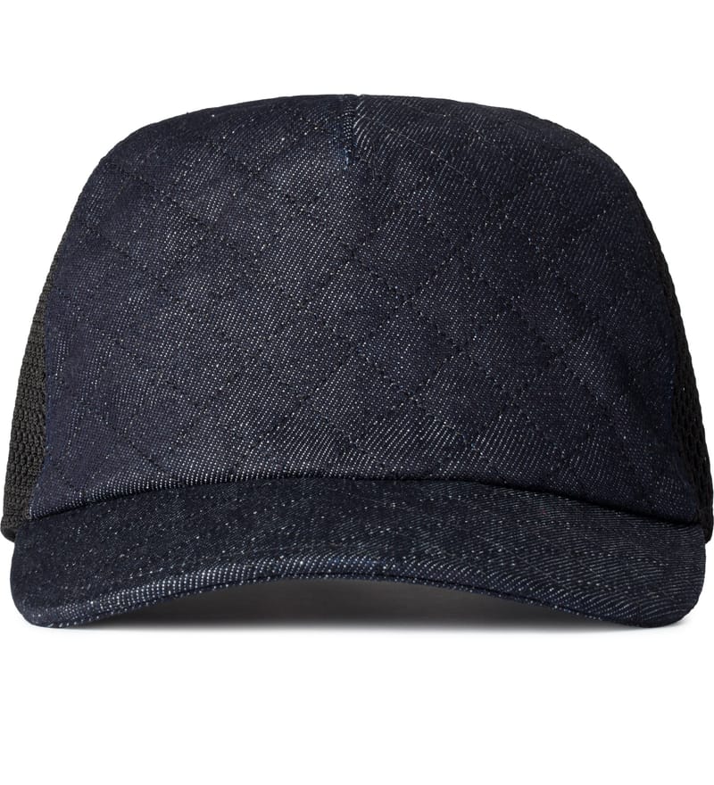 SILENT DAMIR DOMA - Blue Denim Trucker Padded Cap | HBX