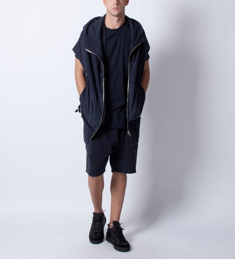 SILENT DAMIR DOMA - Midnight Blue Bleach Pam MNS Basic Sweat