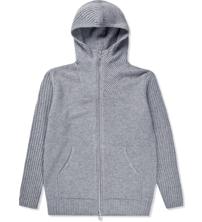 SILENT DAMIR DOMA - Grey Kaio MNS Knit Hoodie | HBX - ハイプ