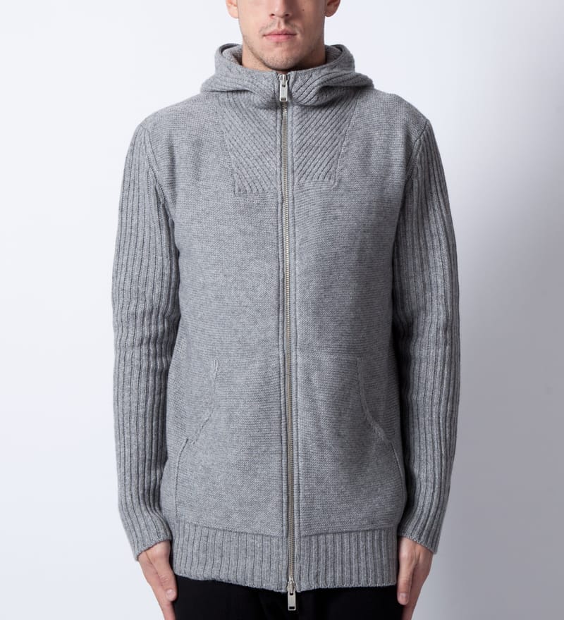 SILENT DAMIR DOMA - Grey Kaio MNS Knit Hoodie | HBX - ハイプ