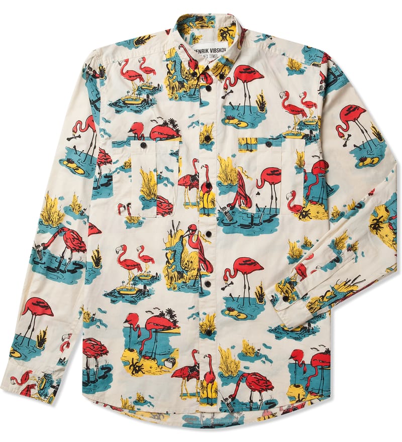 Henrik Vibskov - 'IB' Flamingo Shirt | HBX