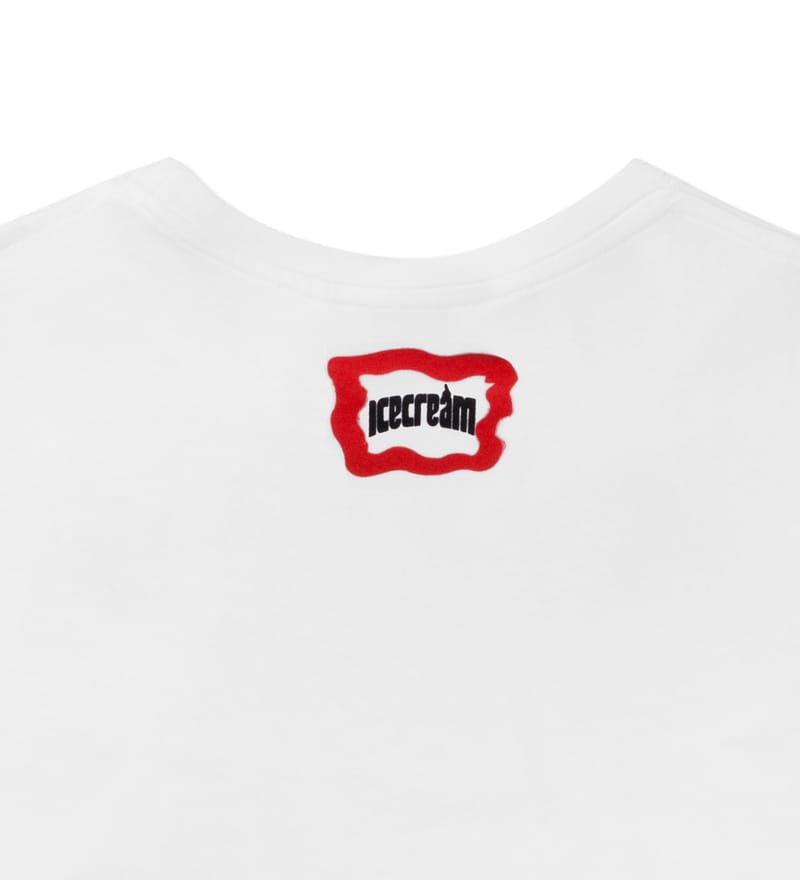 ICE Creamジャンピングドッグ宇宙飛行士ロケットタグT白LファレルBBC Icecream - White Running Dog T-Shirt | HBX