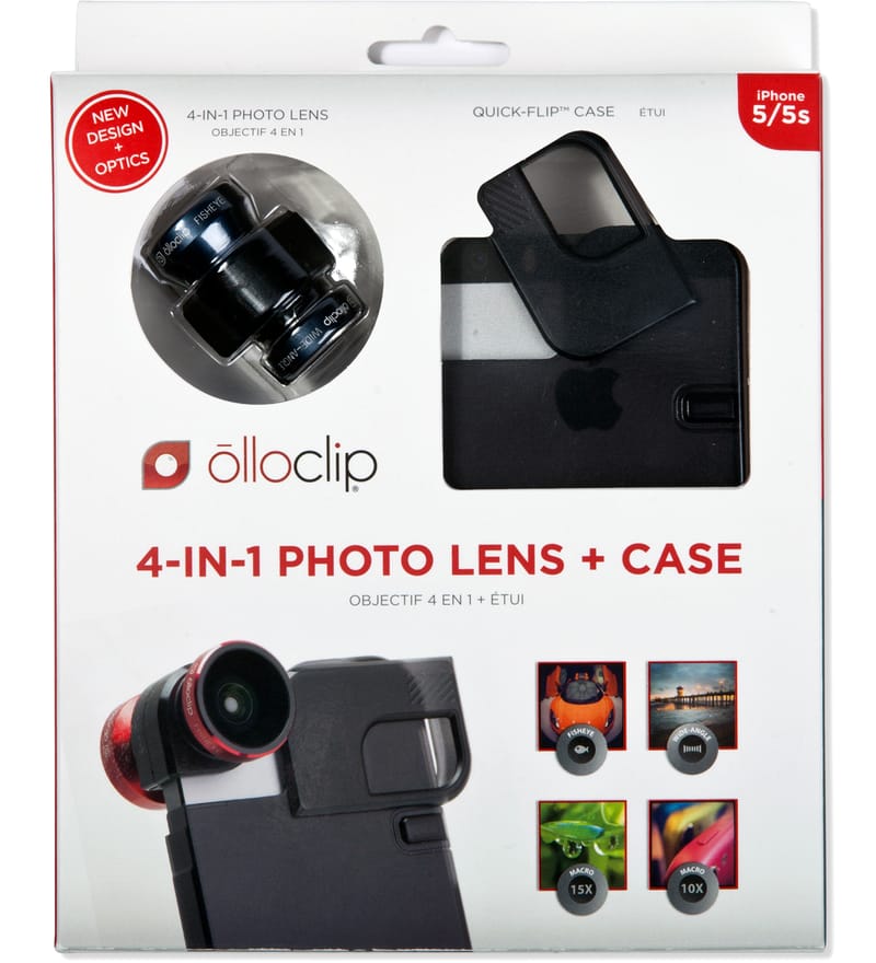 olloclip - Black Lens/Black Clip and Black Case olloclip iPhone 5