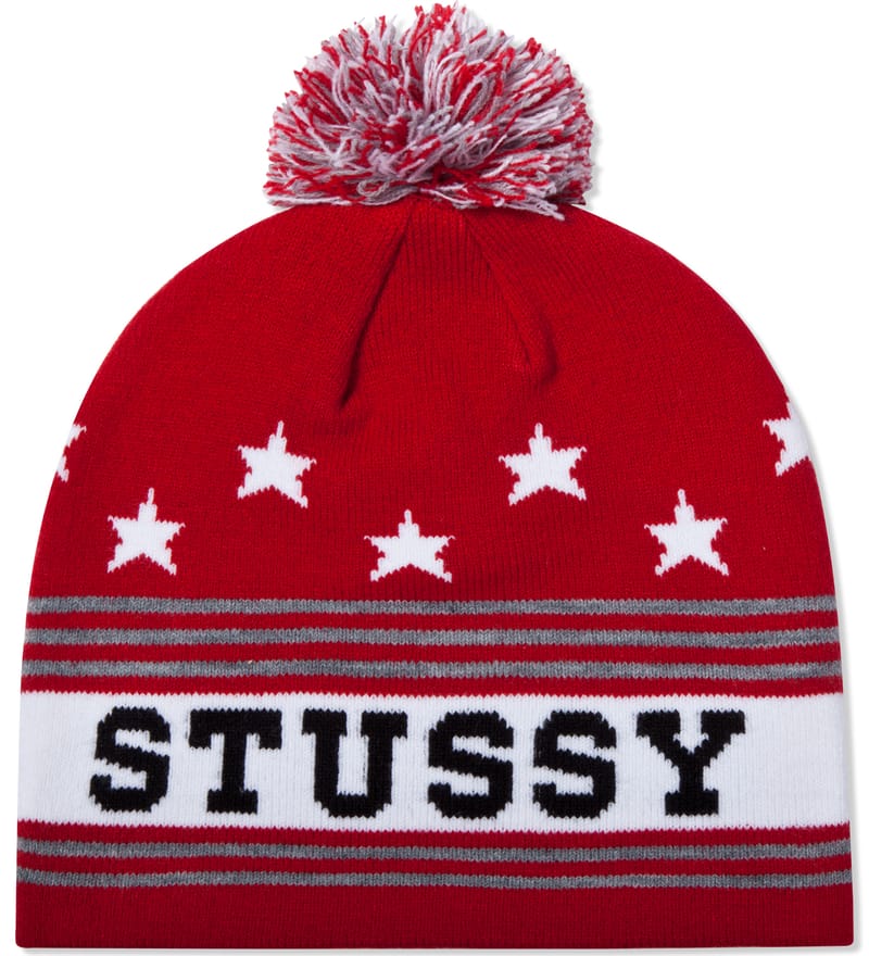 希少 美品 OLD STUSSY ビーニー ニット帽 レッド 赤 ボーダー 赤 ステューシー ビーニー 希少 美品 OLD STUSSY ビーニー ニット帽