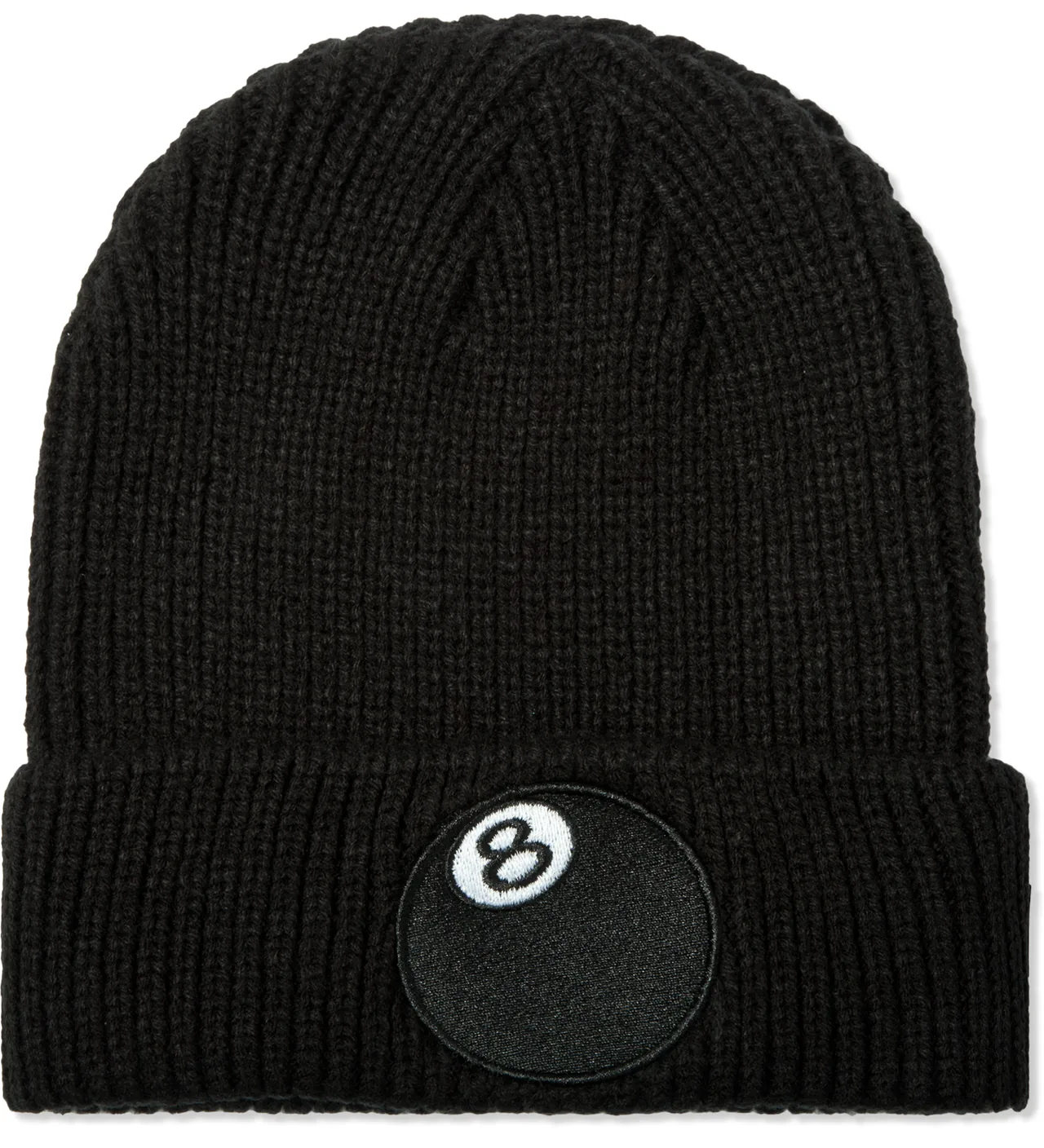 Black 8-Ball Cuff Beanie