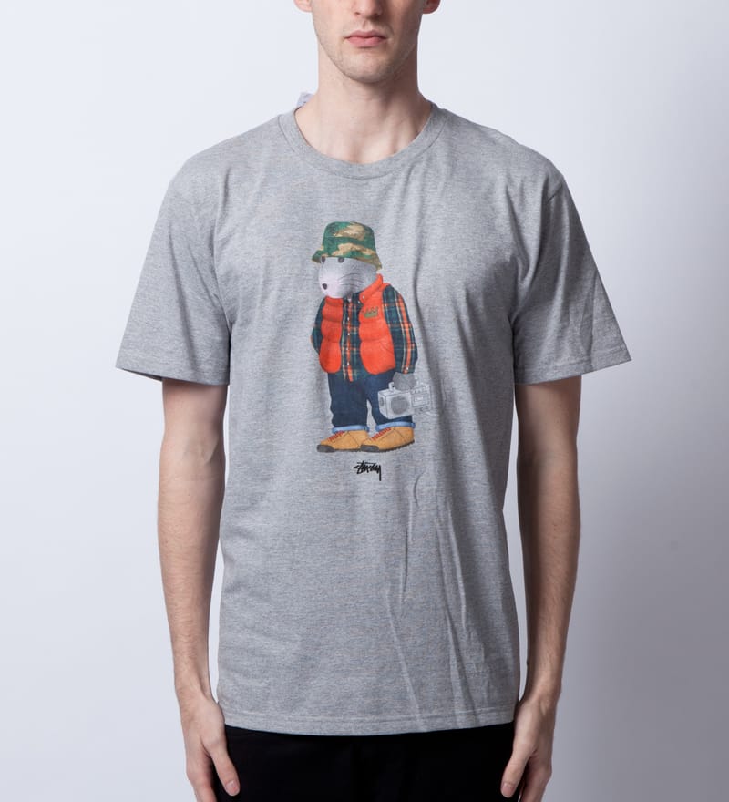 Stüssy - Heather Grey Hiking Rat T-Shirt | HBX