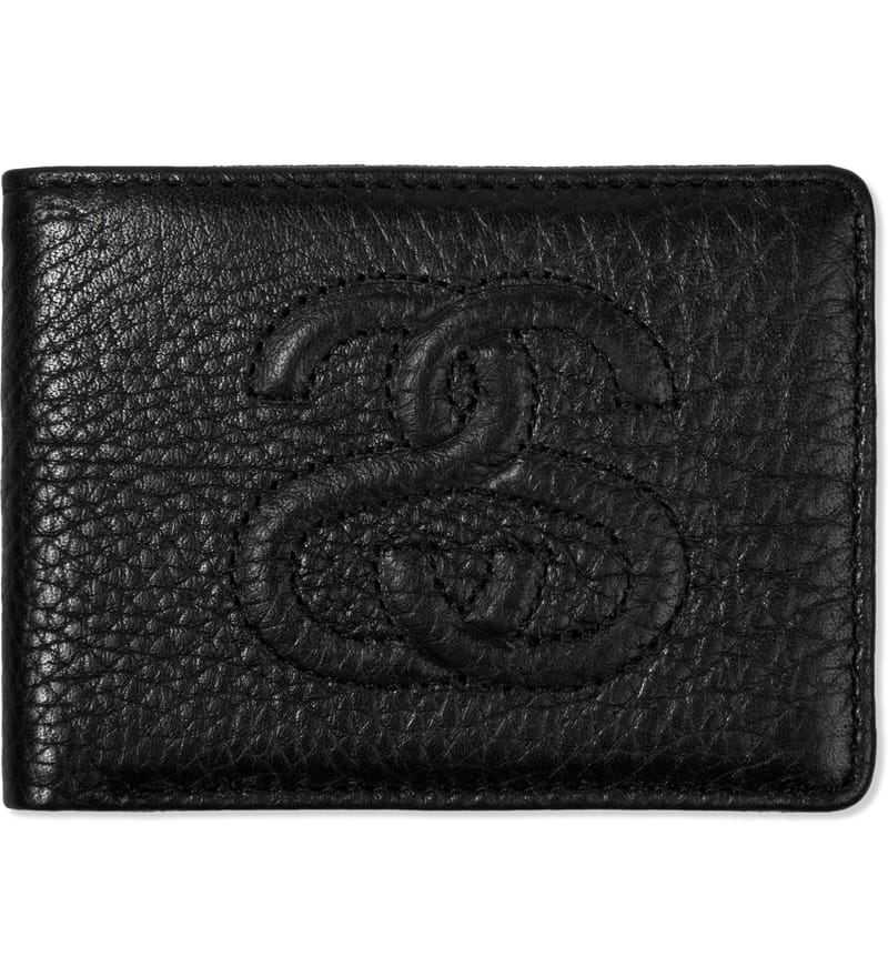 Stüssy - Black Double S Bi-Fold Wallet | HBX