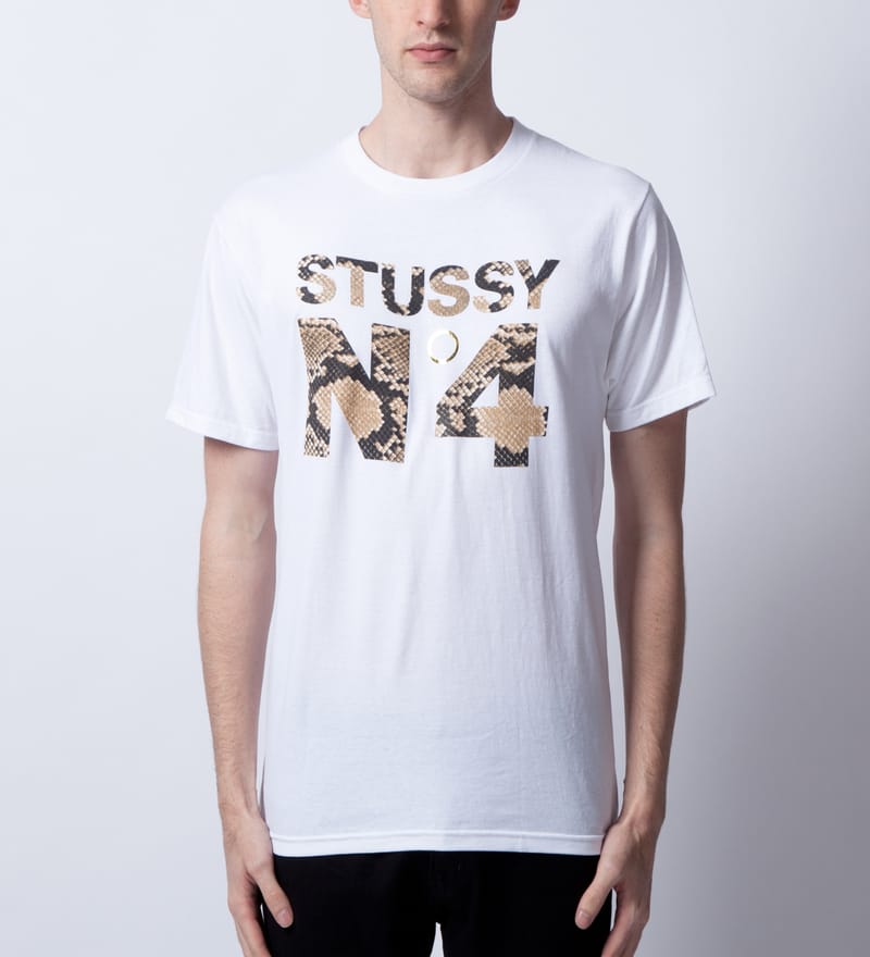 Stüssy - White Snake No.4 T-Shirt | HBX - Globally Curated Fashion