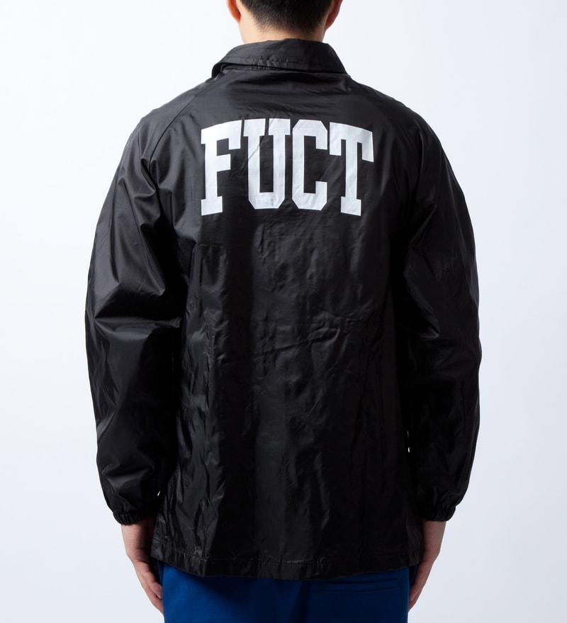 FUCT - Black College Logo Coaches Jacket | HBX