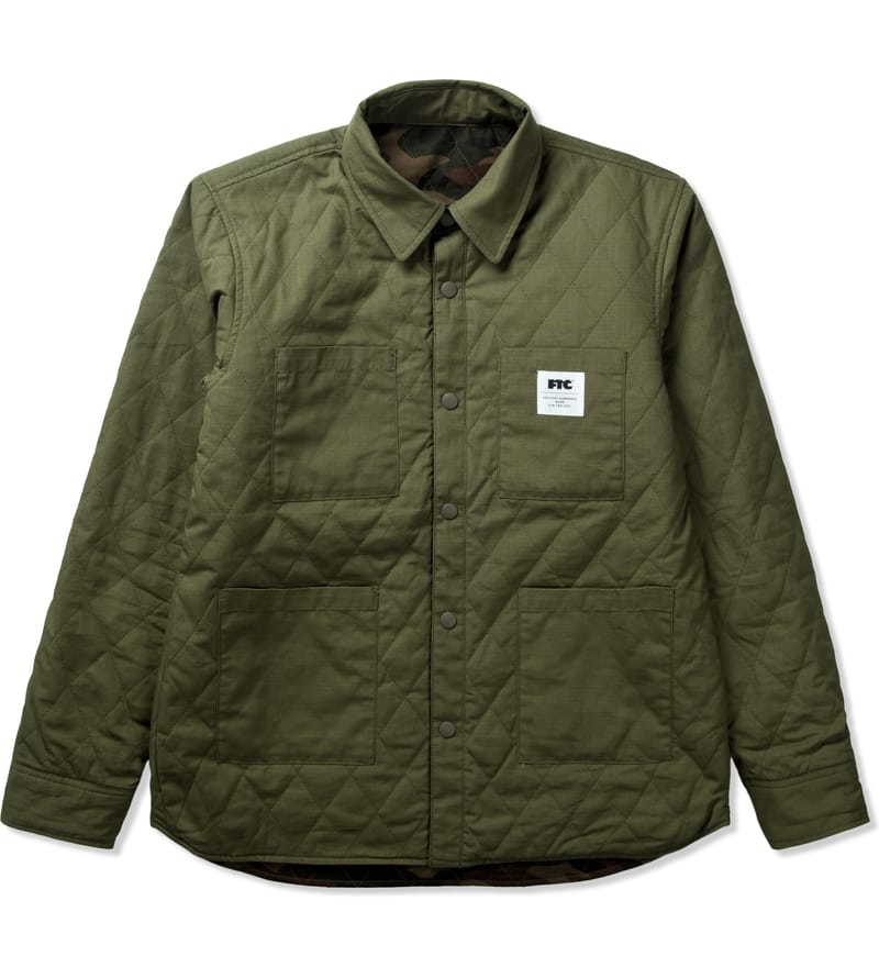 FTC - Khaki Reversible Puff Jacket | HBX - Globally Curated