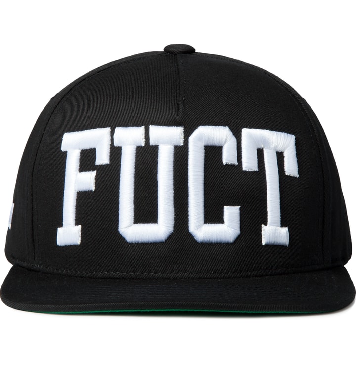 FUCT - Black College Snapback Cap | HBX - Globally Curated Fashion and ...