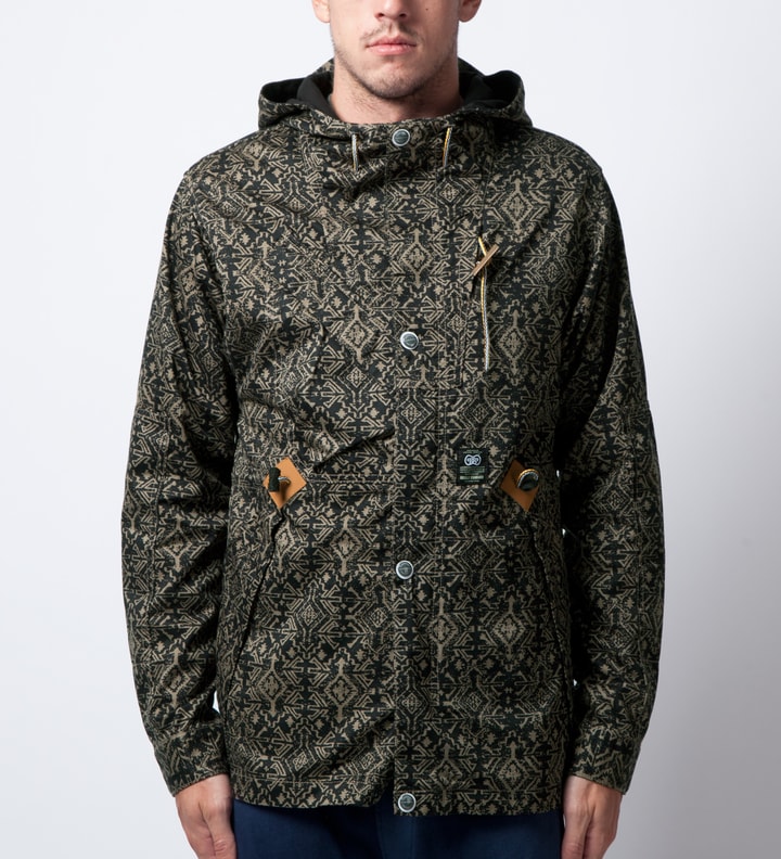 GARBSTORE - Tan Aztec Rydal Weekend Parka | HBX - Globally Curated ...
