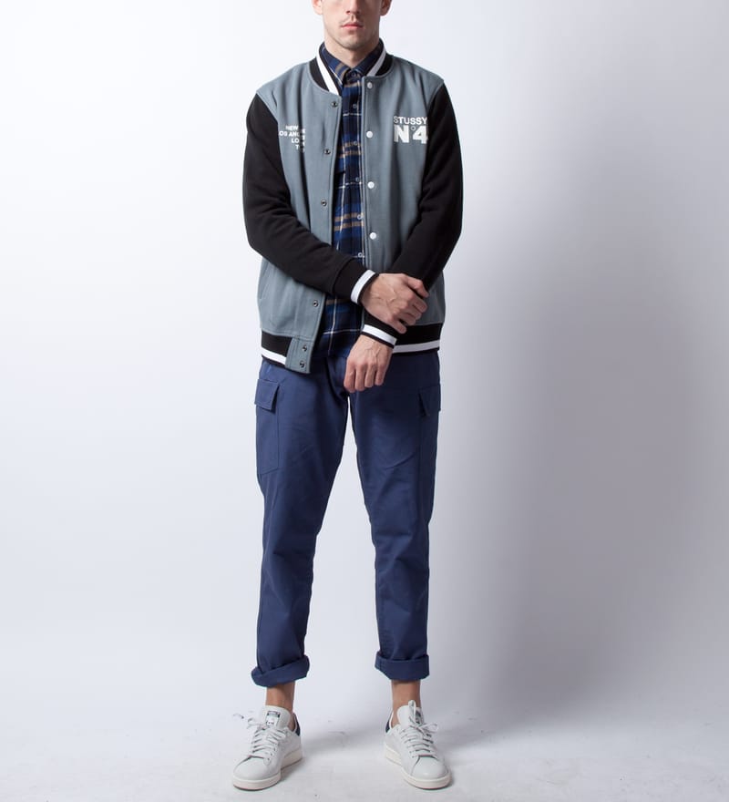 Stüssy - Black No.4 Varsity Jacket | HBX