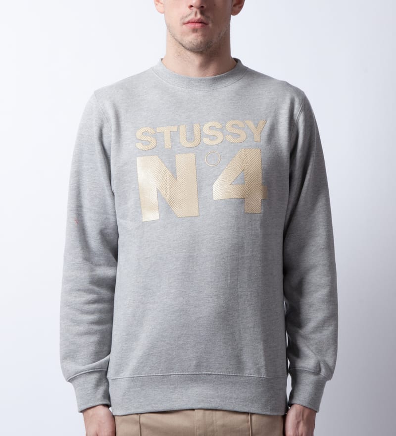 Stüssy - Heather Grey Snake No.4 Crewneck | HBX - Globally