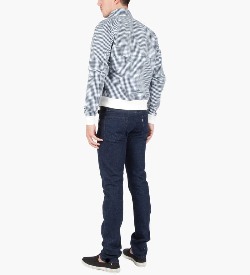 Maison Kitsuné - Navy Checkered Blouson Jacket | HBX - Globally