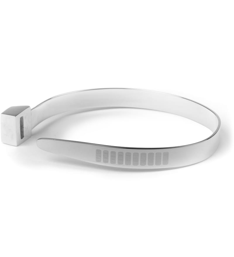 CAST OF VICES ジップタイブレスレット Cast of Vices - Silver Medium Zip-Tie Bracelet | HBX