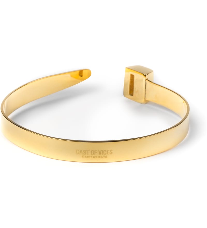 Cast of Vices - Gold Medium Zip-Tie Bracelet | HBX