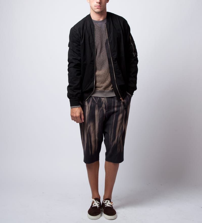 SILENT DAMIR DOMA - Washed Out Grey Tempari Side Slit Sweater | HBX
