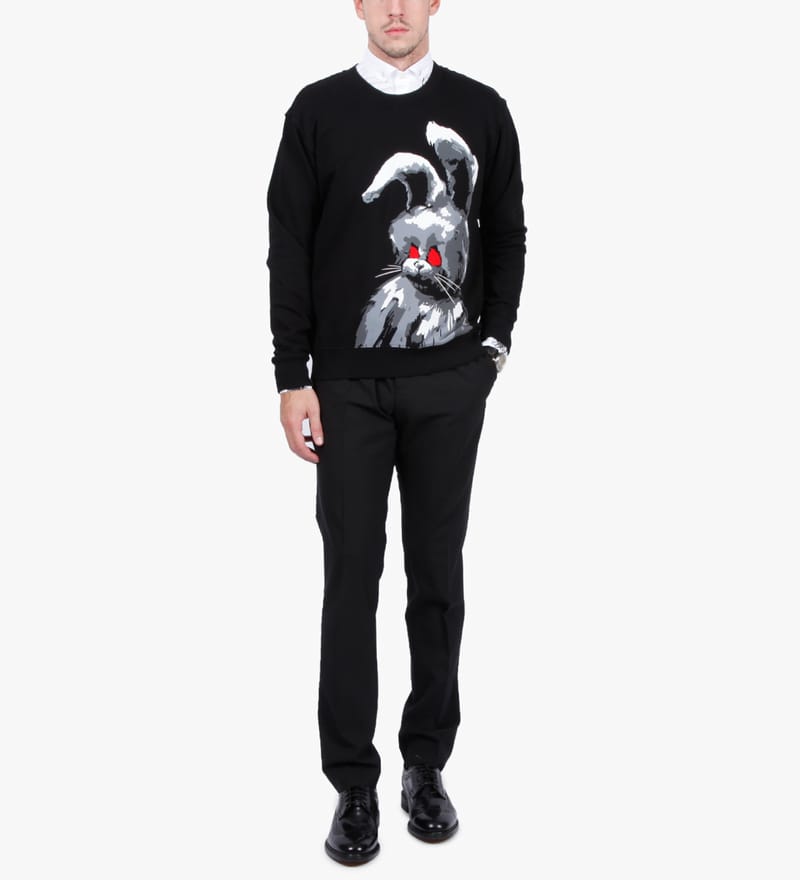 McQ Alexander McQueen - Thunder Black Angry Bunny Sweater | HBX
