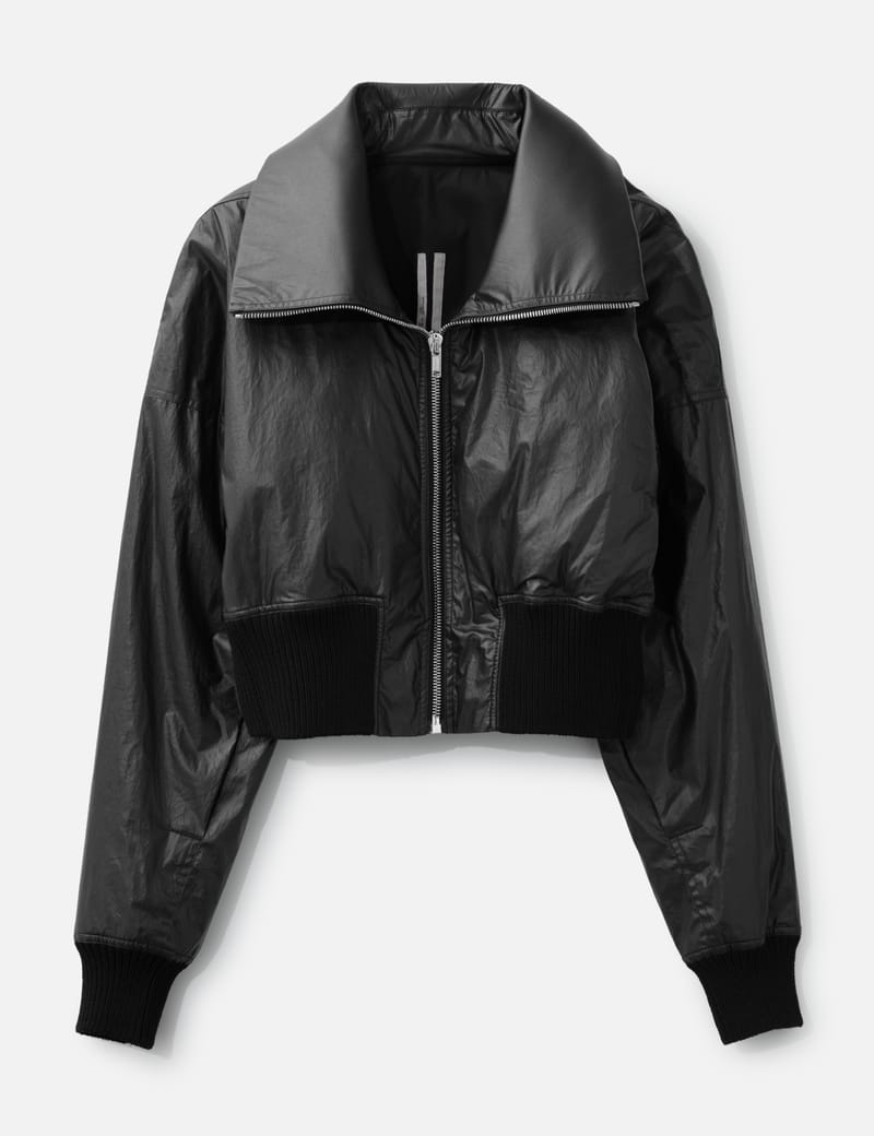 Rick Owens Dracucollar Cropped Jacket - GOTS organic cotton, water