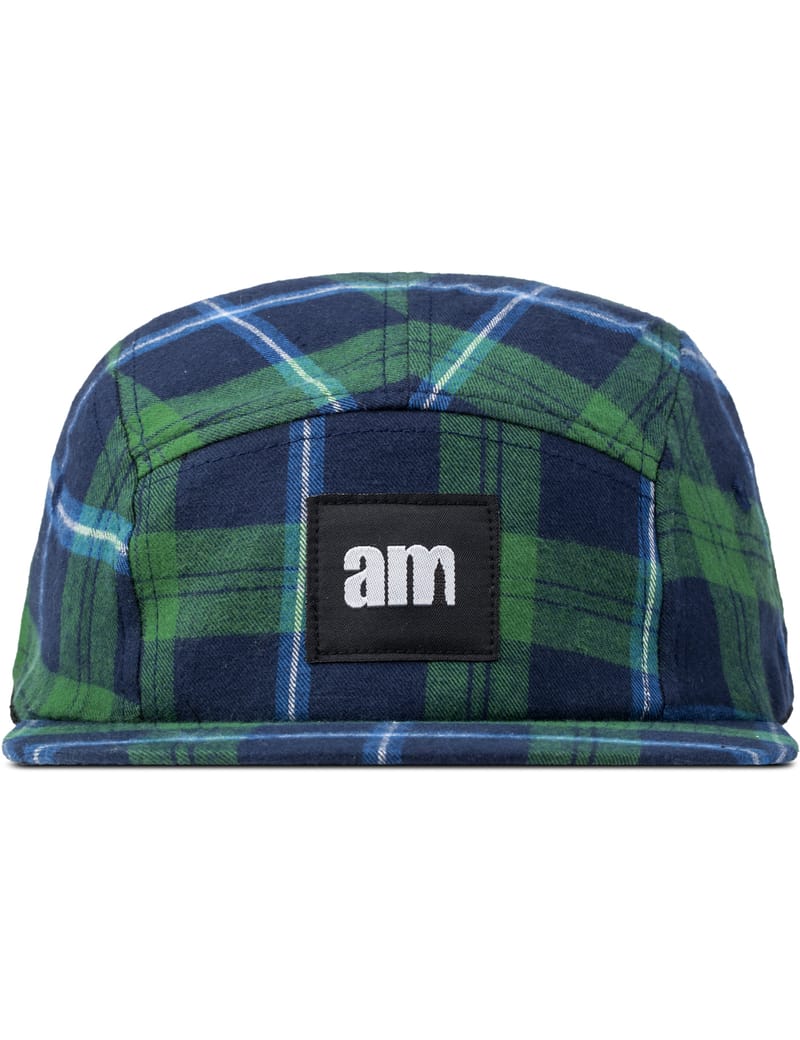After Midnight Nyc - Green Am Logo (White Label) Flannel Camp Cap