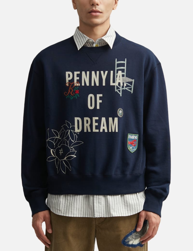 KHOKI Hand-Stitched Sweatshirt - Textured cotton style with prints